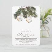 Boho pine waterverf Kerstballen Vakantie Kaart (Staand voorkant)
