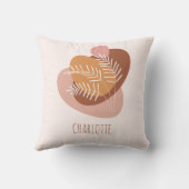 Boho Pink Aangepaste naam Soft Baby Girl Nursery K Kussen (Achterkant)