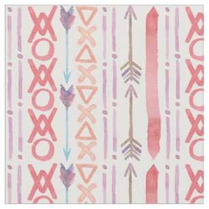 Boho Pink Bold Waterverf Stof
