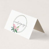 BOHO PINK CHRIST THORN BLOOM MARIAGE CARTE DE PLAC (Back)