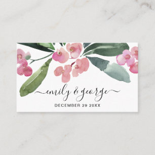 BOHO PINK CHRIST THORN CACTI BLOOM WEDDING WEBSITE VISITEKAARTJE