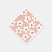 Boho Pink Daisy Birthday Servet (Hoek)