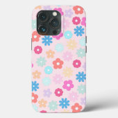 Boho Pink Daisy Flowers Patroon Case-Mate iPhone Case (Achterkant)