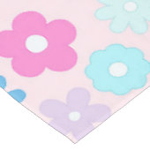 Boho Pink Daisy Flowers Patroon Tafelkleed (Gekanteld)