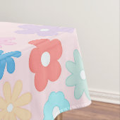 Boho Pink Daisy Flowers Patroon Tafelkleed (Voorbeeld)