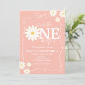 Boho Pink Daisy is niet een prachtige handgetekend Kaart (Staand voorkant)