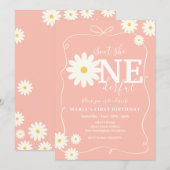 Boho Pink Daisy is niet een prachtige handgetekend Kaart (Voorkant / Achterkant)