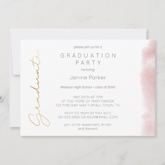 Boho Pink Dream Catcher Fotoafstudeerfeest Kaart (Voorkant)