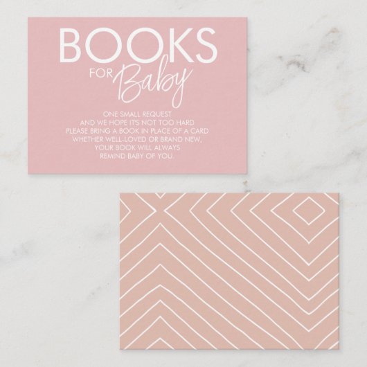 Boho Pink en Blush Book Request Informatiekaartje (Voorkant / Achterkant)