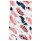 Boho Pink Feathers Klein Cadeauzakje (Voorkant)