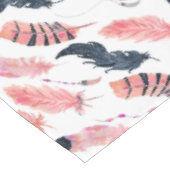 Boho Pink Feathers Tafelkleed (Gekanteld)