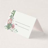 BOHO PINK FLORAL CACTI FOLIAGE MARIAGE CARTES DE P (Front)