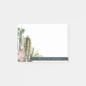 BOHO PINK FLORAL DESERT CACTI FOLIAGE WATERVERF POST-IT® NOTES (Voorkant)