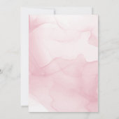 Boho Pink Floral Rozen Waterverf Baby shower Kaart (Achterkant)