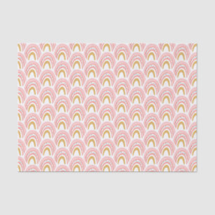 Boho Pink Gold Rainbow Modern Pattern Tissuepapier