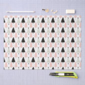 Boho Pink Green Black Kerstmis Holiday Xmas Tissuepapier (Craft)