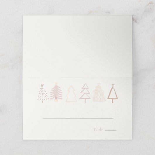 Boho Pink kerstbomen Holiday (Buitenkant ongevouwen)