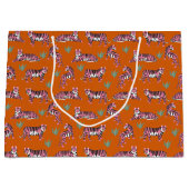 Boho Pink Orange Jungle Tiger Animal Pattern Groot Cadeauzakje (Voorkant)