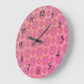 Boho Pink Paars Blauw Patroon Acrylwand Klok (Hoek)
