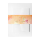 Boho Pink Pop Freesia Sunset Script Uitnodigingen Wikkel (Voorkant Voorbeeld)
