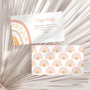 Boho PInk Regenboog Luier Raffle Behuizing Kaart