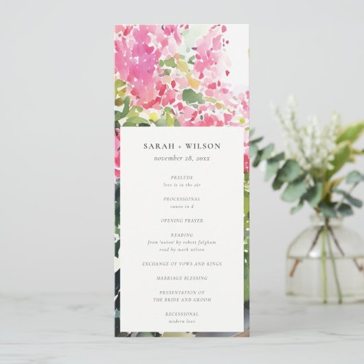 Boho Pink Tropical Bougainvillea Programme de mari (Debout devant)