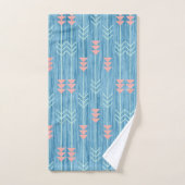 Boho Pink White en Blue Arrow Bad Handdoek (Handdoek)