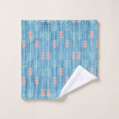 Boho Pink White en Blue Arrow Bad Handdoek (Wasdoekje)