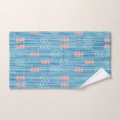 Boho Pink White en Blue Arrow Bad Handdoek (Handdoek)