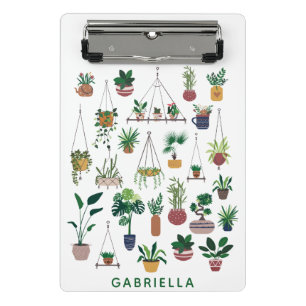 Boho Plant Dame Illustratie Kunst Persoonlijk Mini Klembord