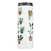 Boho Plant Lady Illustration Art Personalized Thermosbeker (Achterkant)