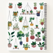Boho Plante Lady Illustration Carnet personnalisé (Dos)