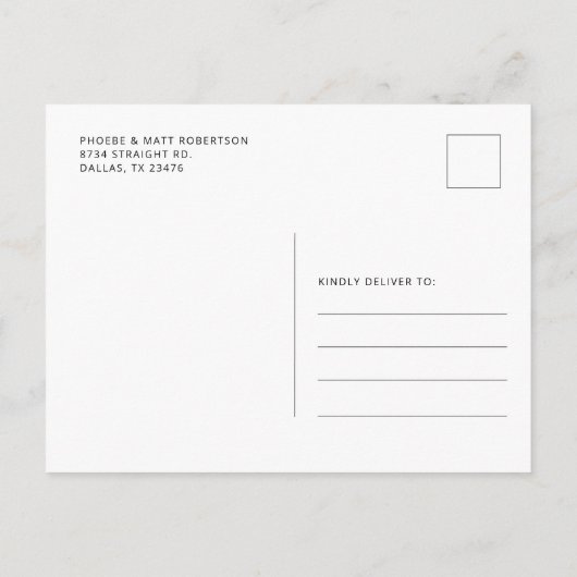 Boho Planten Adreswijziging Verhuizing Aankondigingskaart (Achterkant)