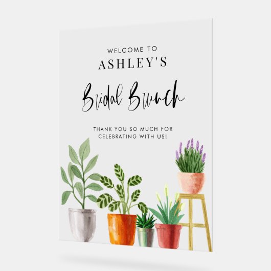 Boho Plantes en Pot Mariage Petit-Déjeuner Brunch  (Angle)