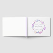 Boho plume aquarelle violet mariage livre d'or (Complet)