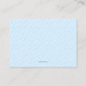 Boho plume bleu Livres pour la carte Baby shower b (Dos)