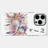 Boho Plumes célestes iPhone / coque ipad (Verso (horizontal))