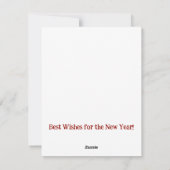 Boho Poinsettia Funky Pattern Vrolijk Kerstfeest Feestdagenkaart (Achterkant)