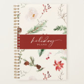 Boho Poinsettia Pine Holly Kerstvakantie Planner (Voorkant)