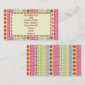 Boho pointille le carte de visite (Devant / Derrière)