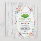 Boho Pois dans un même Cosse Carte de Remerciement (Devant / Derrière)