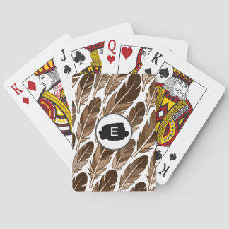 Boho Poker Cards – gepersonaliseerde Monogram Brui Pokerkaarten