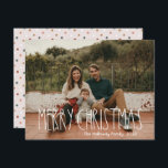 Boho Polka Dot Christmas Carte de vacances pleine<br><div class="desc">Cette carte de vacances boho polka point Christmas full photo est parfaite pour votre accueil de vacances bohème moderne inspiré de la ferme. La police de caractères rustique classique mais délicate dessinée à la main lui donne un aspect terreux vintage tout en le gardant mignon et simple. Les pois viennent...</div>