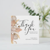 Boho Pompas Gras Bedankkaart (Staand voorkant)