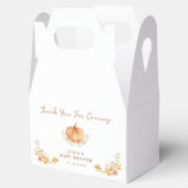 Boho Pompoen Herfst Foliage Baby shower Bedankdoosjes (Geopend)