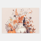 Boho pompoen herfst inpakpapier vel (Voorkant)