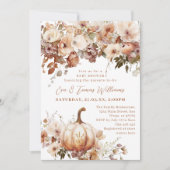 Boho pompoen Herfst rustiek chique Baby shower Kaart (Voorkant)