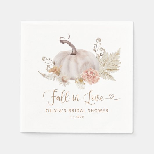 Boho pompoen verliefd worden servet (Voorkant)