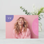 Boho Pop Fun Unique Elegant Designer Modern Foto Aankondiging (Staand voorkant)