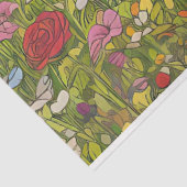 Boho Poppy Wildflower Fields Kleurrijke Decoupage Tissuepapier (Detail)